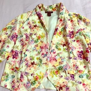 Ashley Stewart floral blazer
